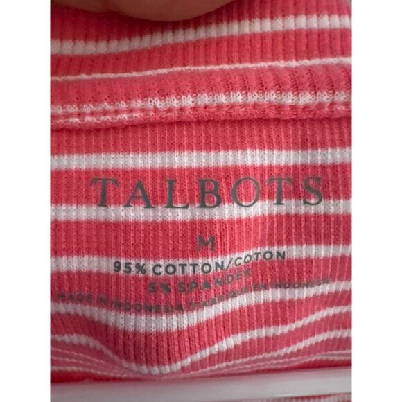Talbots Medium Red White Patterned Top - Picture 5 of 6
